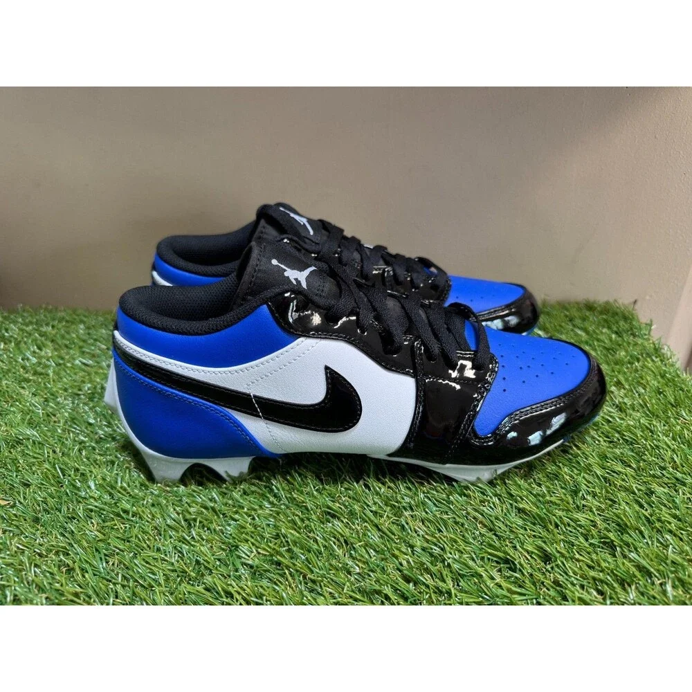 Nike Air Jordan 1 Low TD Royal Blue Black Football Cleats FJ6245-401 Mens 10 NEW